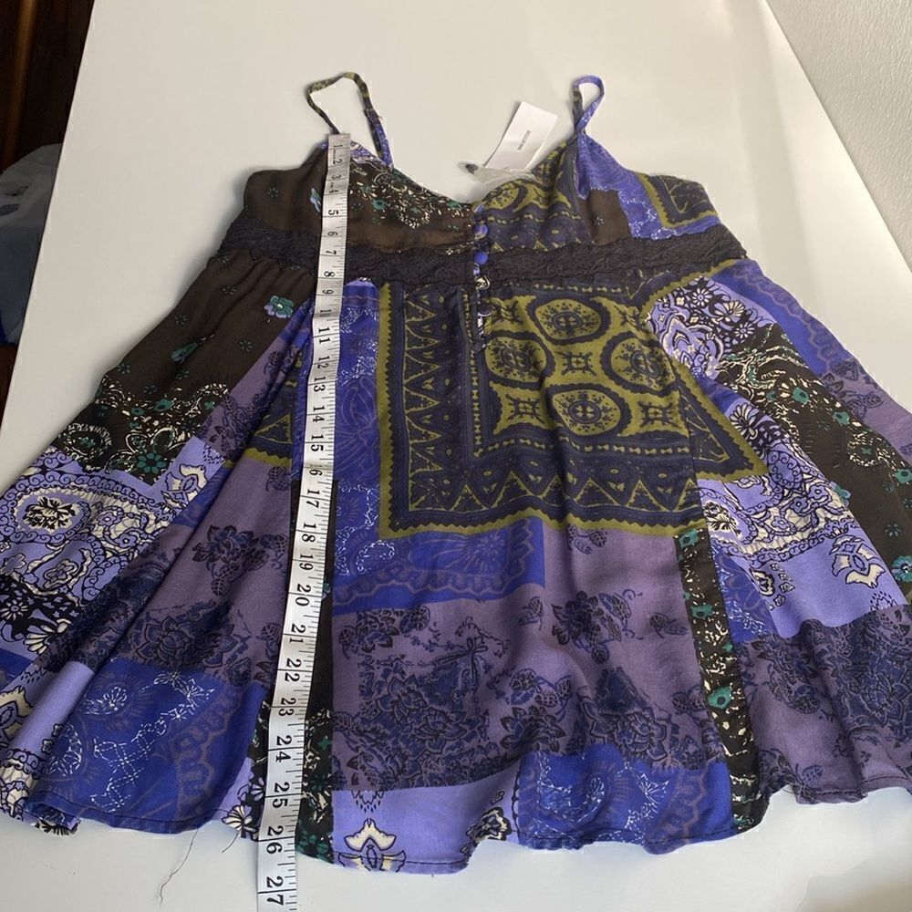 UO Dark Blue Azalea Lace Inset Frock Dress Size Small NWT - Picture 13 of 13